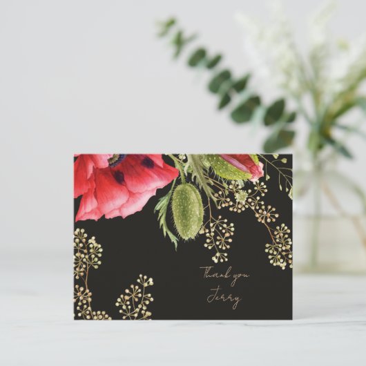 Personalized Red Poppy Briefkaart (Staand voorkant)