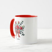 Personalized Red Rose Name Mug Gift Mok (Voorkant links)