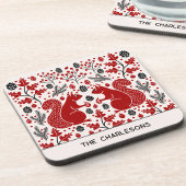 Personalized Red Squirrels in the Forest Bier Onderzetter