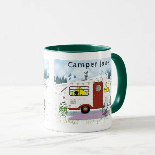 Personalized Red Trailer  Mug Mok (Voorkant rechts)