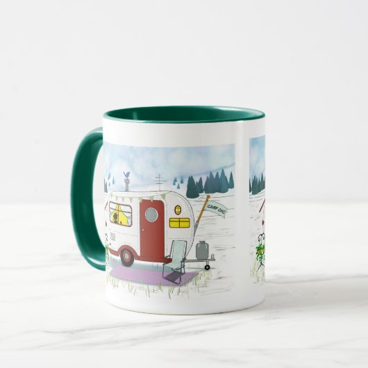 Personalized Red Trailer  Mug Mok (Voorkant links)