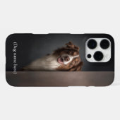 Personalized Red Tricolor Aussie Portrait iPhone Hoesje (Achterkant horizontaal)