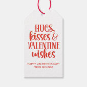 Personalized Red Valentine Wishes Cadeaulabel (Voorkant)