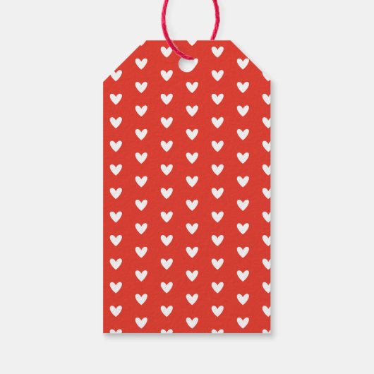 Personalized Red Valentine Wishes Cadeaulabel (Achterkant)