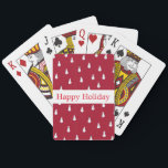 Personalized Red White Snowman Happy Holiday Speelkaarten<br><div class="desc">This is Personalized Red White Snowman Happy Holiday Playing Cards. It is great for Christmas holiday announcements and familiy cards. You can customized this playing card.</div>