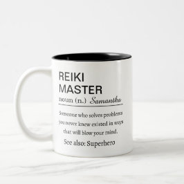 Personalized Reiki Master  Definition  Tweekleurige Koffiemok