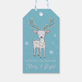 Personalized Reindeer Merry Bright Christmas Cadeaulabel