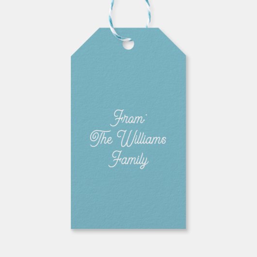 Personalized Reindeer Merry Bright Christmas Cadeaulabel (Achterkant)