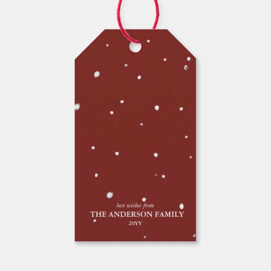 Personalized Reindeer “Oh Deer Christmas Is Here” Cadeaulabel (Achterkant)