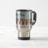 Personalized Reindeer Travel Mug, Custom Name, Chr Reisbeker (Voorkant rechts)