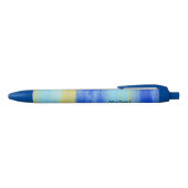 Personalized Relaxing Beach Aqua Abstract Art Blauwe Inkt Pen (Bovenkant)