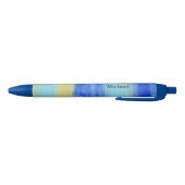 Personalized Relaxing Beach Aqua Abstract Art Blauwe Inkt Pen (Bodem)