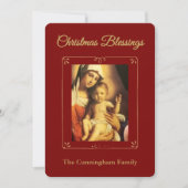 Personalized Religious Christmas Blessings Card Feestdagenkaart (Voorkant)