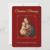 Personalized Religious Christmas Blessings Card Feestdagenkaart (Voorkant)