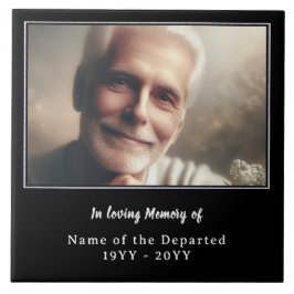 Personalized Remembrance Keepsake Photo Name Dates Tegeltje