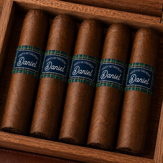 Personalized Retirement Cigar Band Sticker
