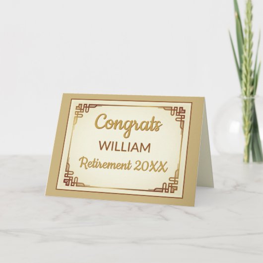  Personalized Retirement Congrats Card Bedankkaart (Voorkant)