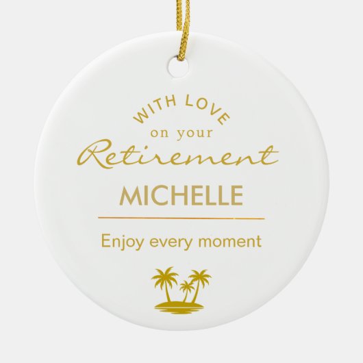 Personalized Retirement Enjoy Every Moment Keramisch Ornament (Voorkant)