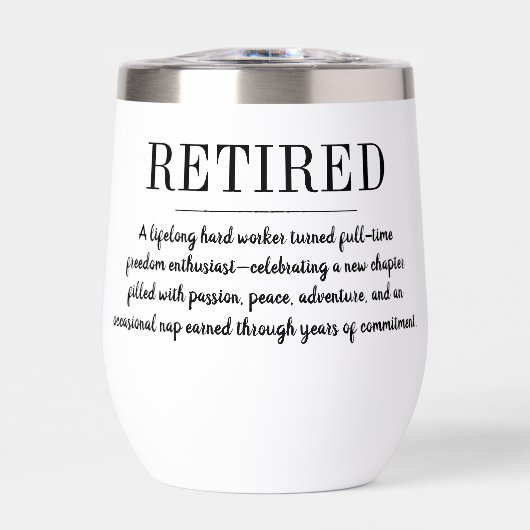 Personalized Retirement Funny Retired Definition (Voorkant)