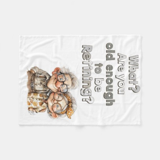 Personalized Retirement Gift, Cozy Custom Fleece Deken (Voorkant (Horizontaal))