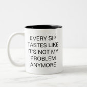 Personalized Retirement  Not My Problem Anymore Tweekleurige Koffiemok (Links)