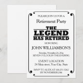 Personalized retirement The Legend has retired Kaart (Voorkant / Achterkant)