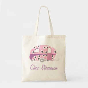 Personalized Retro Art Caravan Owner's Budget Tas