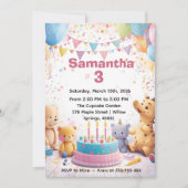 Personalized Retro Birthday Invitation  Kaart (Voorkant)