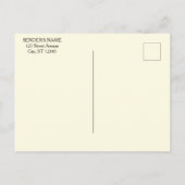 Personalized Retro Christmas Floral Stationery  Feestdagenkaart (Achterkant)