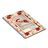Personalized Retro Christmas Floral Stationery  Notitieboek (Rechterzijde)