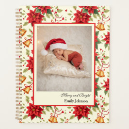 Personalized Retro Christmas Floral Stationery Planner