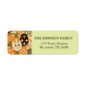 Personalized Retro Easter Return Address Label (Voorkant)