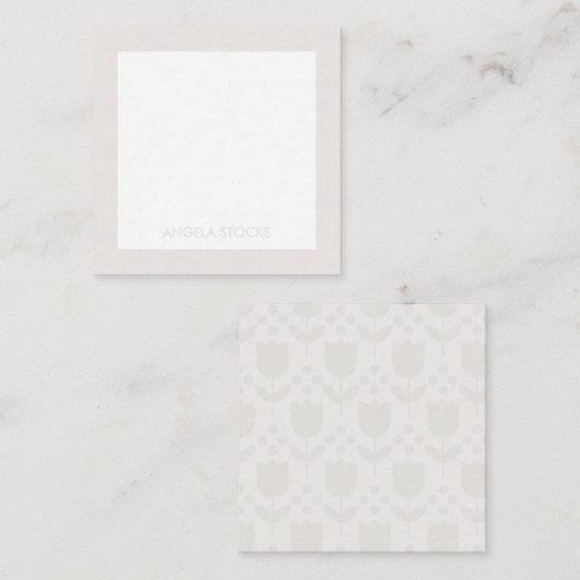 Personalized Retro Flower Note Card Notitiekaartje (Voorkant / Achterkant)