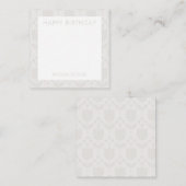 Personalized Retro Flower Note Card Notitiekaartje (Voorkant / Achterkant)