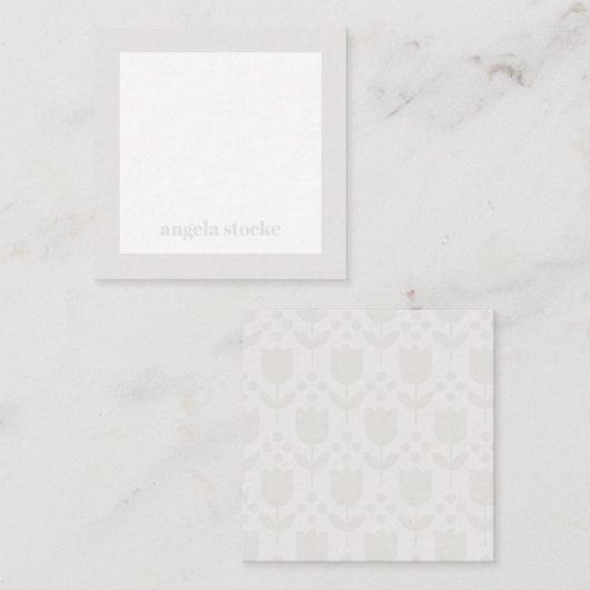 Personalized Retro Flower Note Card Notitiekaartje (Voorkant / Achterkant)
