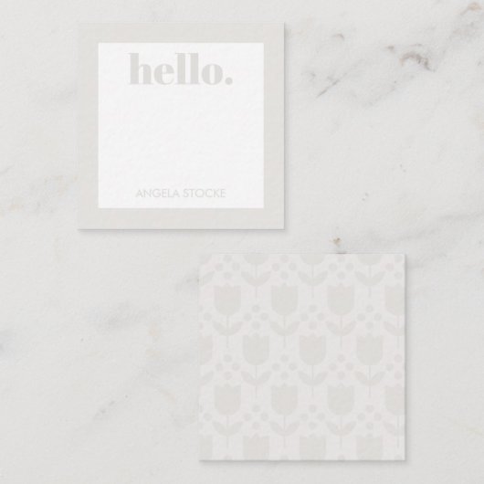 Personalized Retro Flower Notitiekaartje (Voorkant / Achterkant)