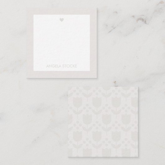 Personalized Retro Flower Notitiekaartje (Voorkant / Achterkant)