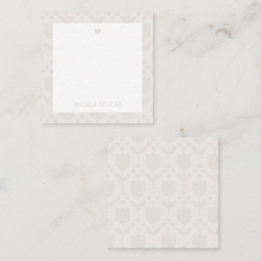 Personalized Retro Flower Notitiekaartje (Voorkant / Achterkant)