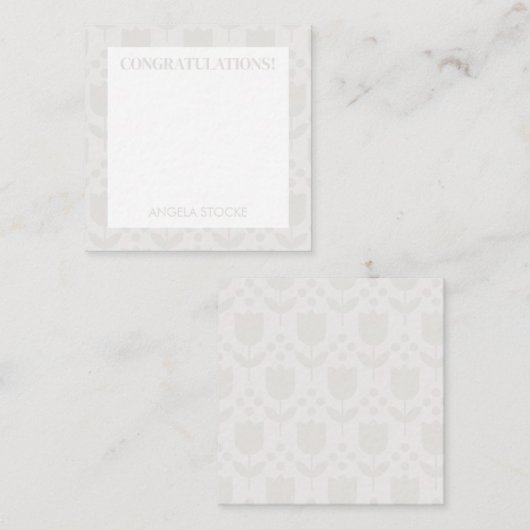 Personalized Retro Flower Notitiekaartje (Voorkant / Achterkant)