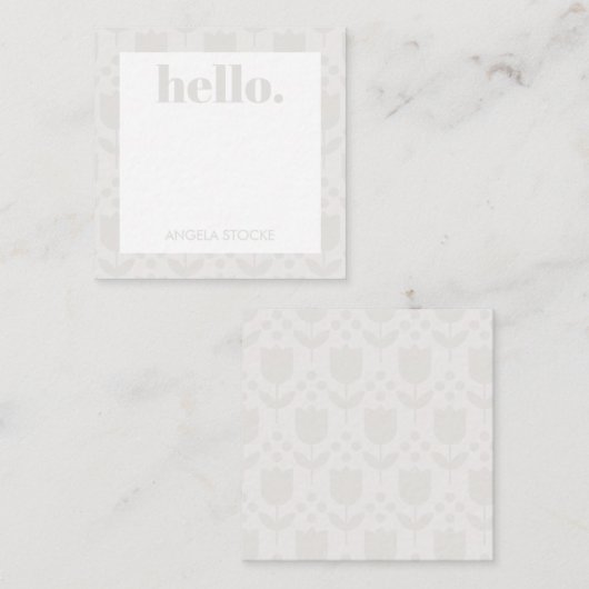 Personalized Retro Flower Notitiekaartje (Voorkant / Achterkant)