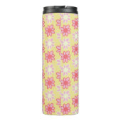 Personalized retro flower Thermal Tumbler Thermosbeker (Achterkant)