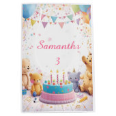 Personalized Retro Gift Bag Medium | Kids Birthday Cadeauzakje (Voorkant)