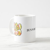 Personalized Retro Groovy Easter Egg Mug Koffiemok (Voorkant links)