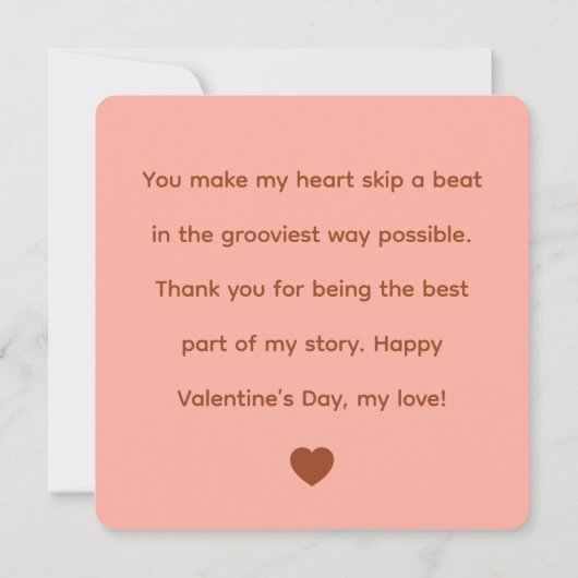 Personalized Retro Groovy Love Editable Date & Mes Kaart (Achterkant)