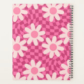 Personalized Retro Groovy Pink Daisy Flower Hippie Planner (Achterkant)