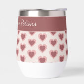 Personalized Retro Hearts Pink Burgundy (Links)