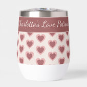 Personalized Retro Hearts Pink Burgundy (Voorkant)