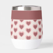Personalized Retro Hearts Pink Burgundy (Achterkant)