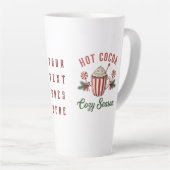 Personalized Retro Hot Cocoa Cozy Season Latte Mok (Rechterhoek)