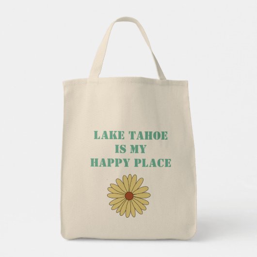 Personalized Retro Lake Tahoe California Bear  Tote Bag (Achterkant)